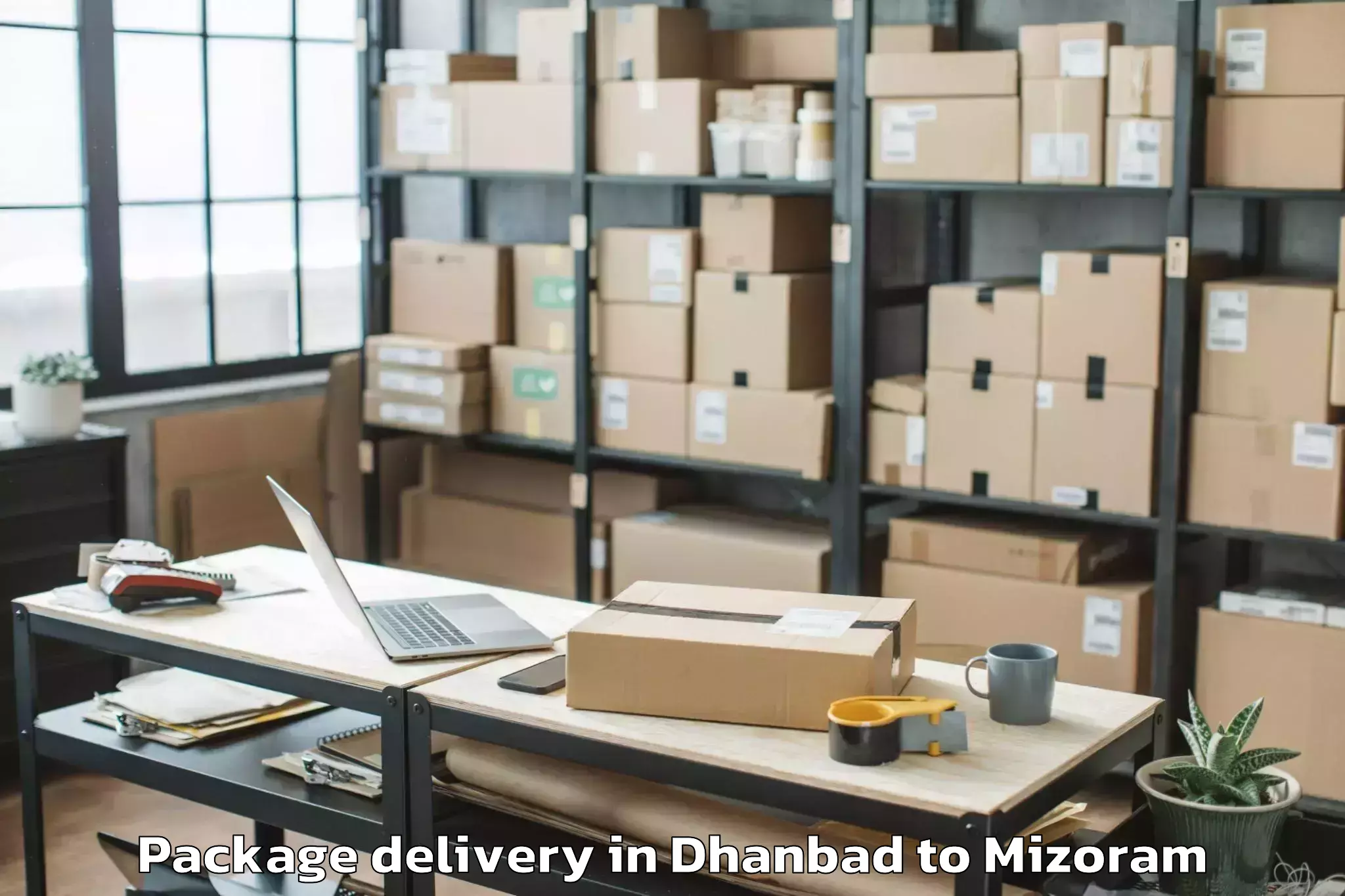 Efficient Dhanbad to Icfai University Mizoram Aizaw Package Delivery